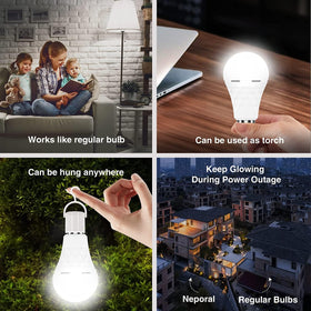 Neporal A19 emergency bulb during outage provides reliable lighting.