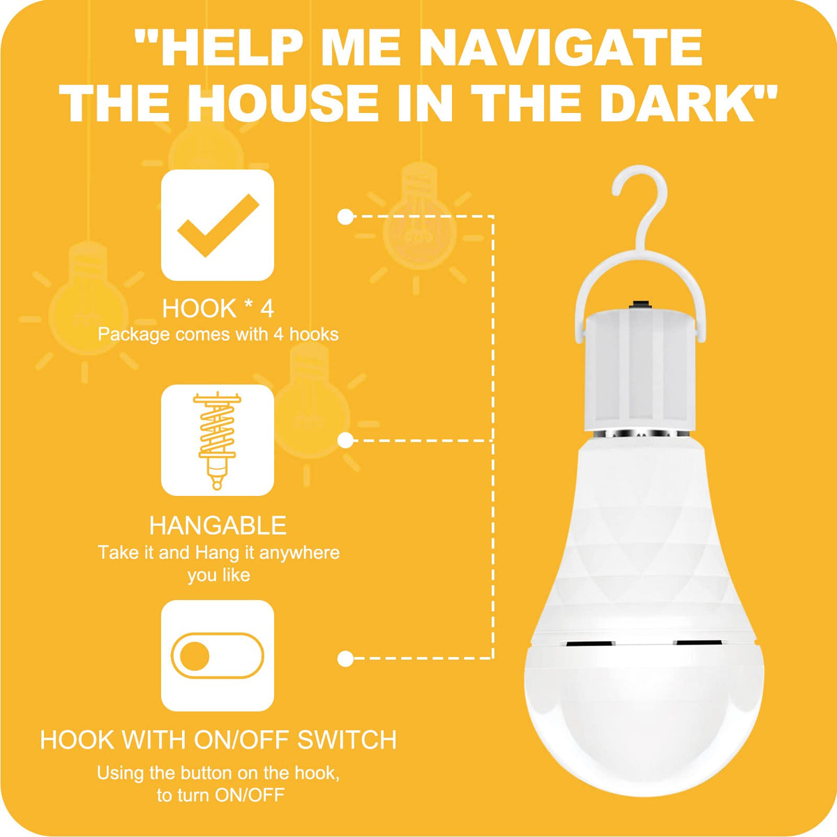 Neporal daylight 5000K A19 bulb for clear daily tasks.