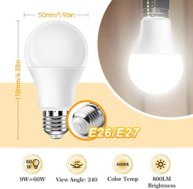 Neporal bulb with E26/E27 base ready for standard sockets