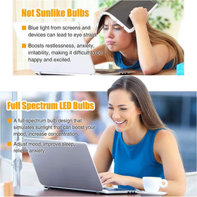 Six-pack Neporal full spectrum bulbs for efficient room lighting replacement