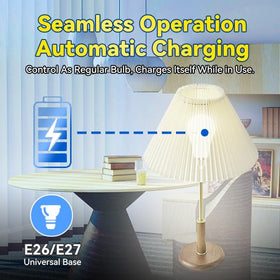Neporal regular-light-bulb function with built-in recharge for daily use.