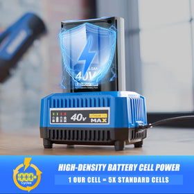 NEPOWILL 40V battery pack installed in tools for reliable power on demanding tasks