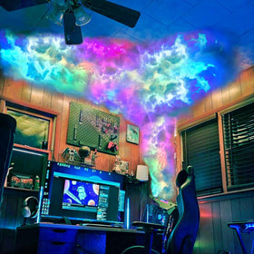Neptten Cloud LED kit on ceiling with multicolor RGB ambiance