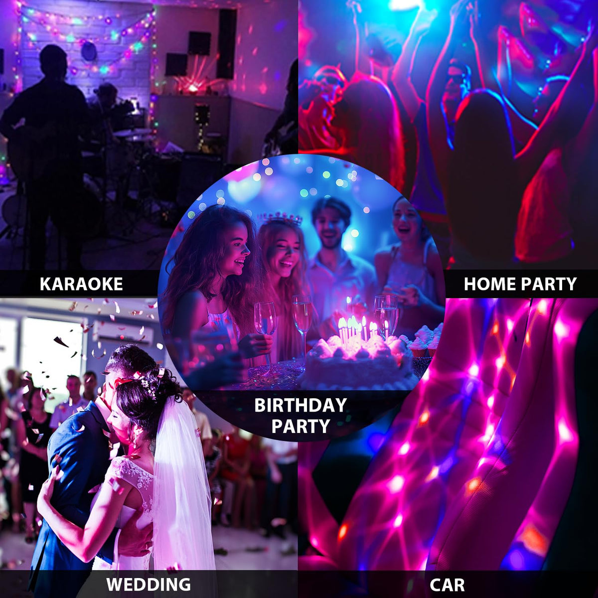 NEQUARE disco ball lights durable textured shell for reliable party decor