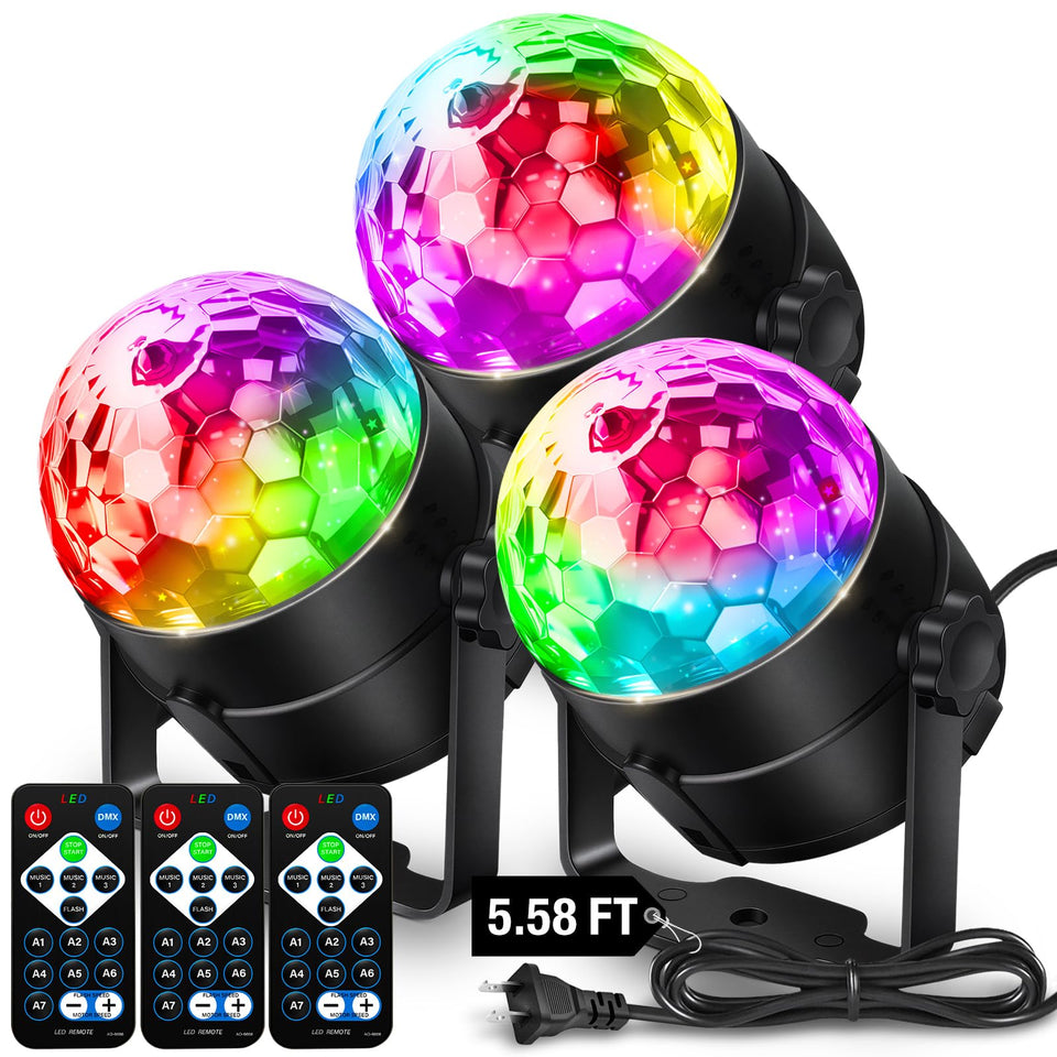 NEQUARE disco ball lights front view creating vibrant party ambience