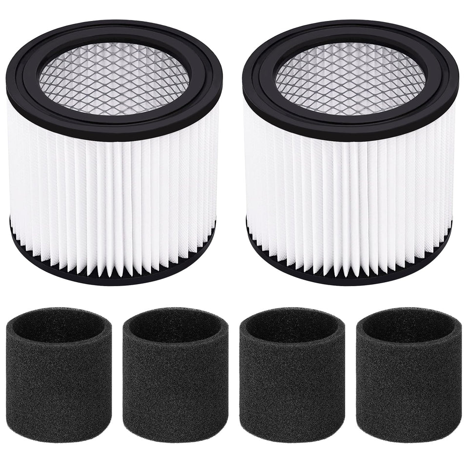 Nerans 90398 filter two-pack front view for quick replacements during cleanup.