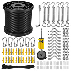 NEREUS string light hanging kit with coiled wire bobbin for tangle-free setup