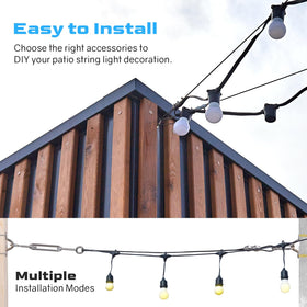 NEREUS string light kit weatherproof cable ready for sun and rain