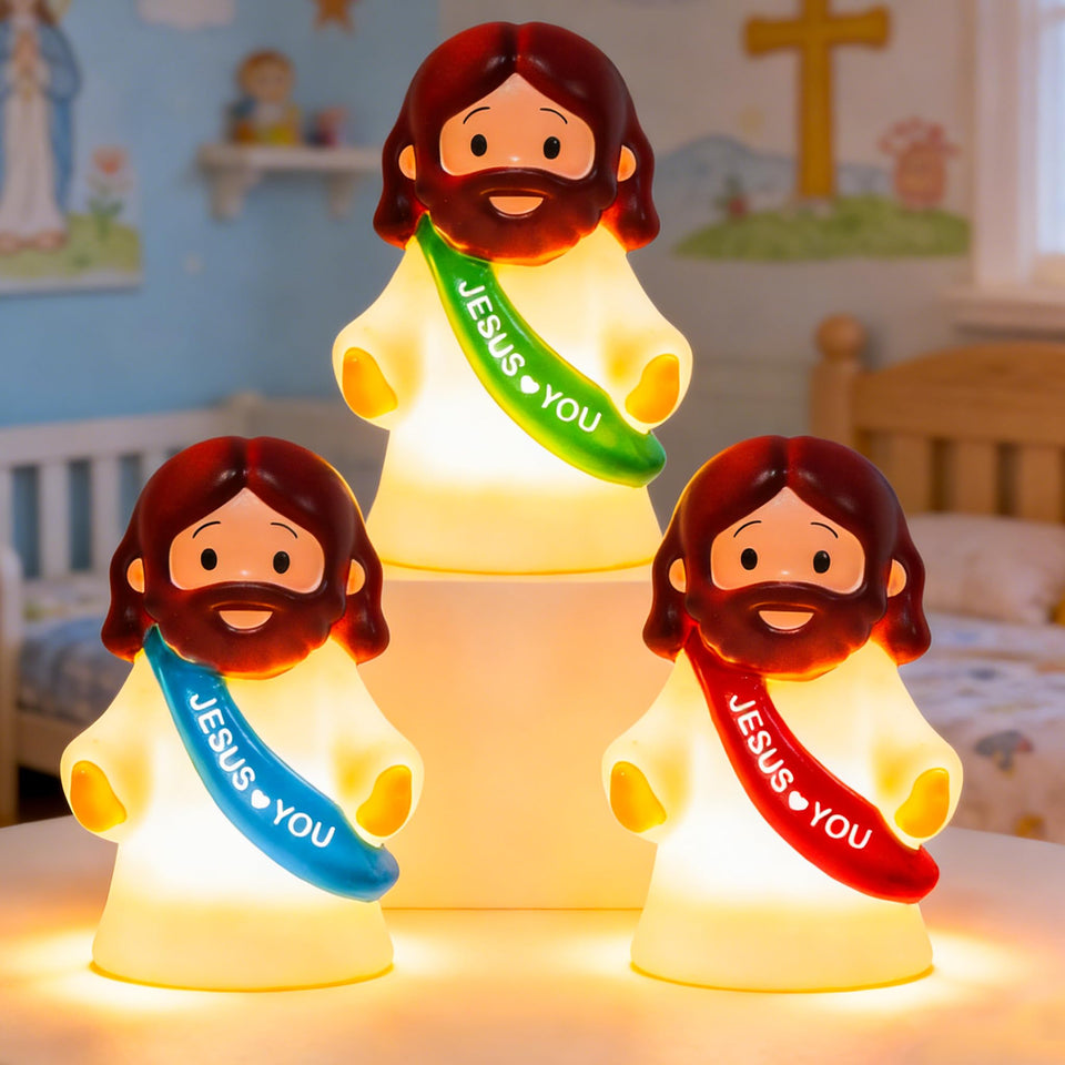 NEROSUN Jesus night light triple-pack for Easter and prayer spaces.