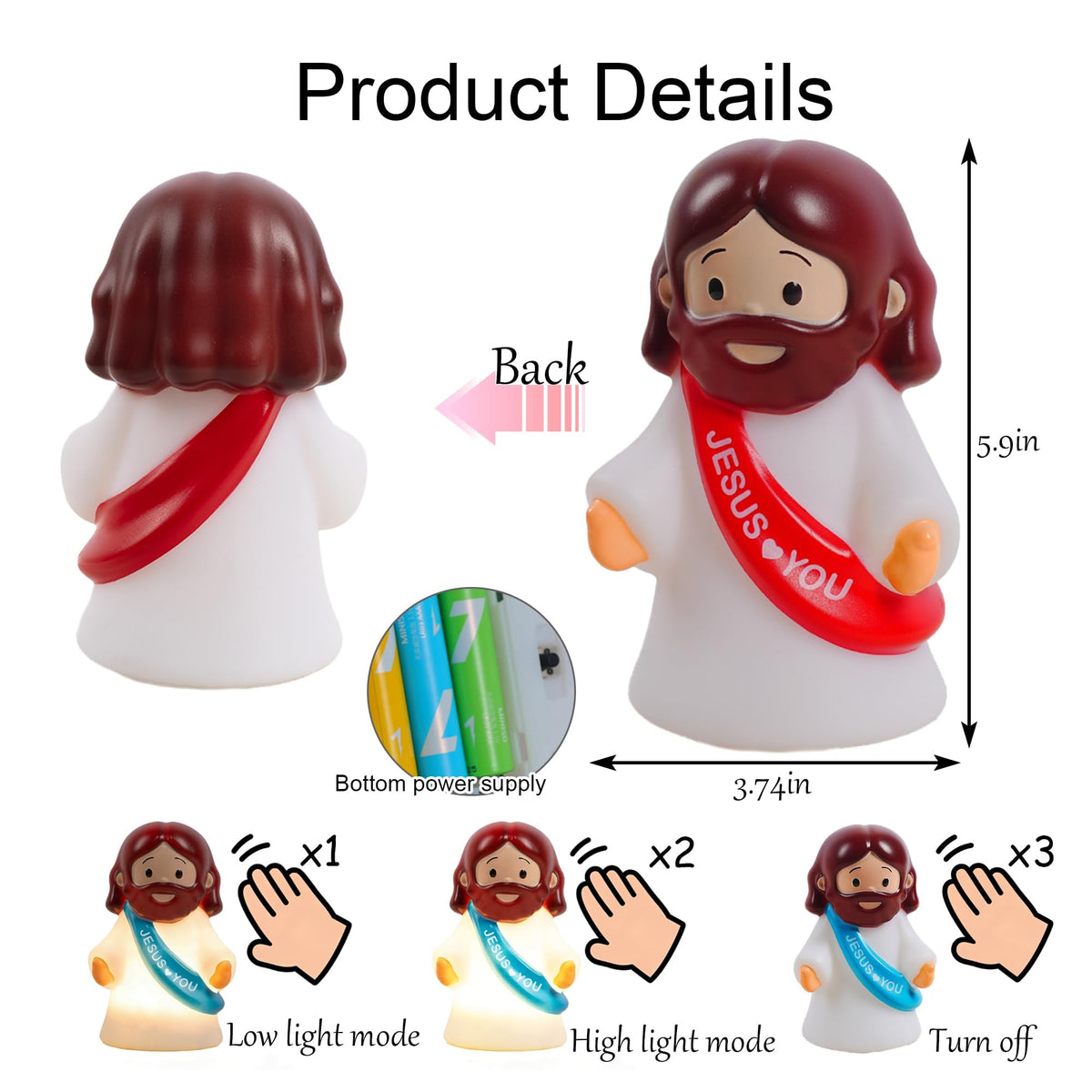 NEROSUN soft glow night light ideal for bedtime reading.