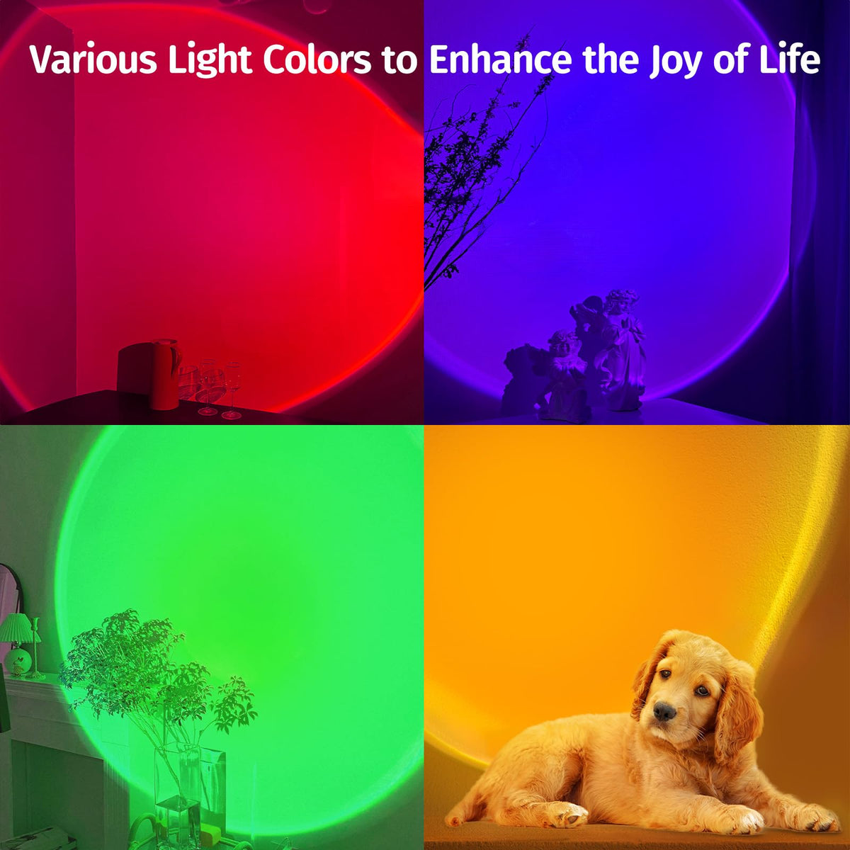 Neroupe sunset lamp high-transparency glass lens enhances light clarity
