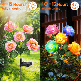 NESSTU IP65 waterproof solar lights handle rain and snow.