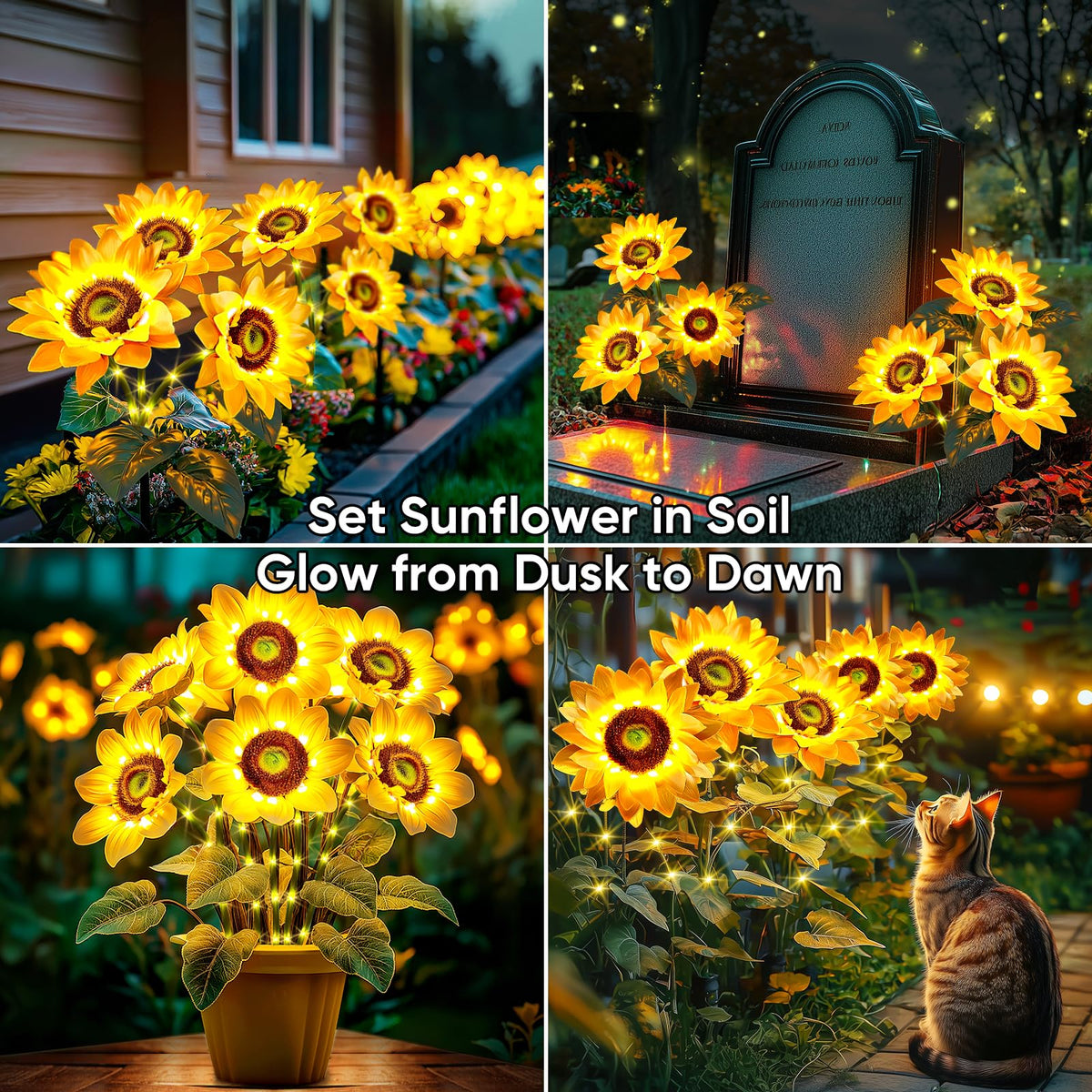 NESSTU solar flowers UV-resistant silk petals resist fading in sunlight