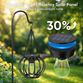NESSTU solar lantern easy install on hooks or branches.