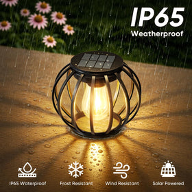 NESSTU solar lantern garden path lighting for safe nighttime routes.