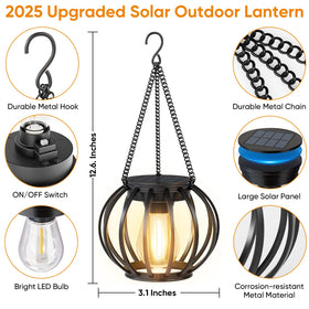 NESSTU solar lantern wide-angle LED for broad path lighting.