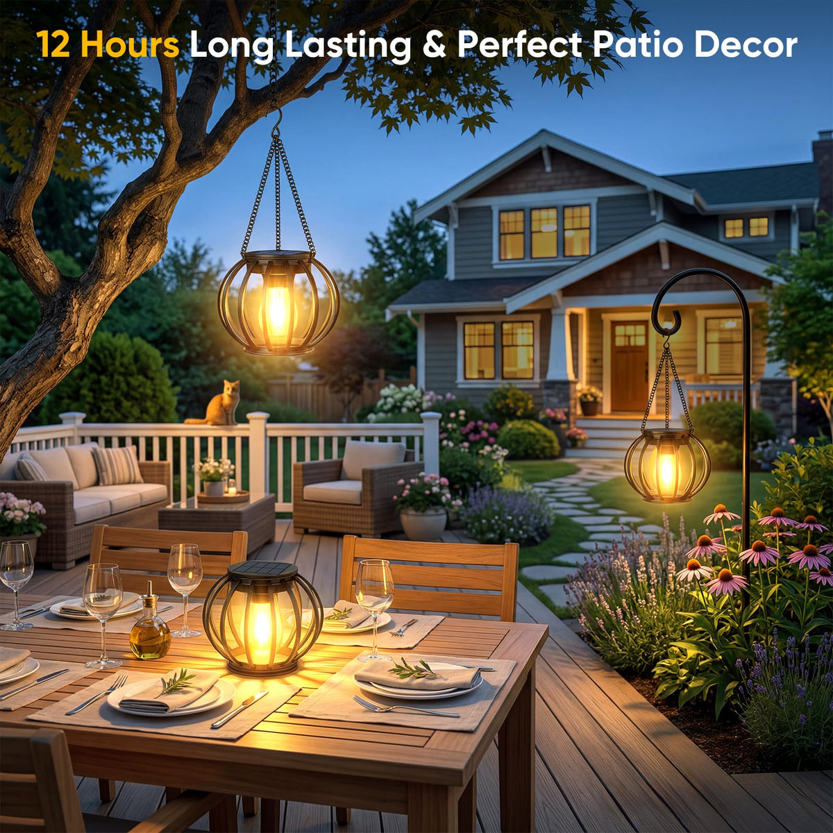 NESSTU garden path lighting lanterns brighten walkways and entrances.