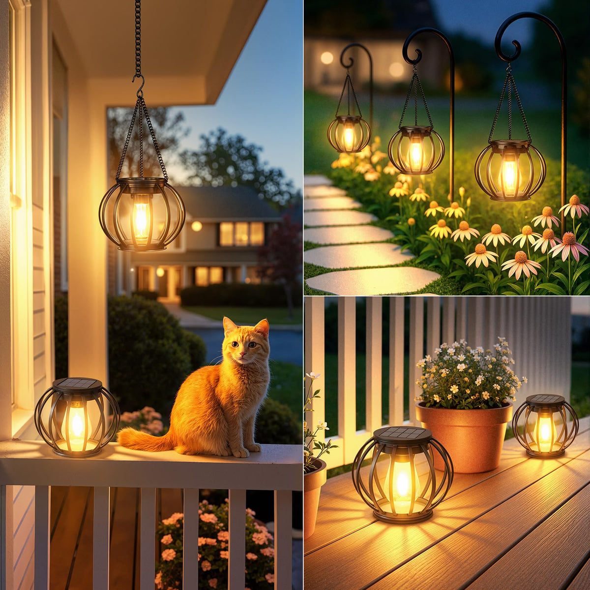 NESSTU porch centerpiece lanterns enhance outdoor dining and gatherings.