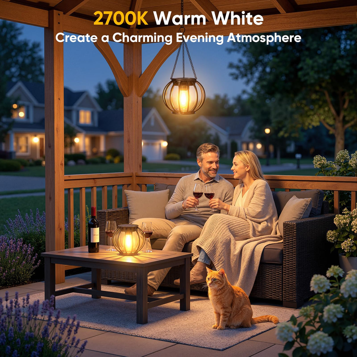NESSTU rust-resistant iron lanterns withstand seasons for garden decor.