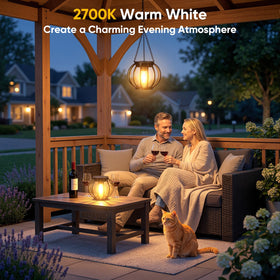 NESSTU rust-resistant iron lanterns withstand seasons for garden decor.