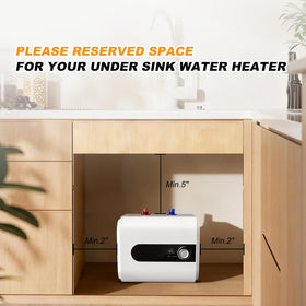 Nessxa mini-tank heater installation options offer wall, bracket, or floor mounting.