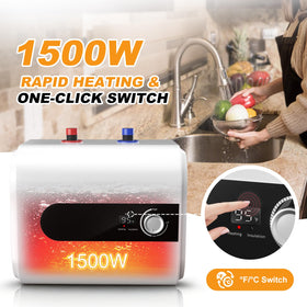 Nessxa mini-tank heater temperature switch simplifies Celsius or Fahrenheit selection.
