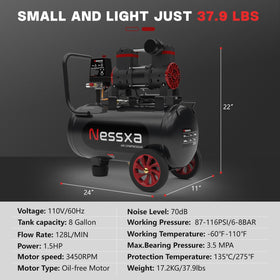 Nessxa integrated silencers and filter cotton reduce noise and dust