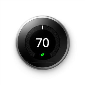 Google Nest Learning Thermostat display showing temperature clearly