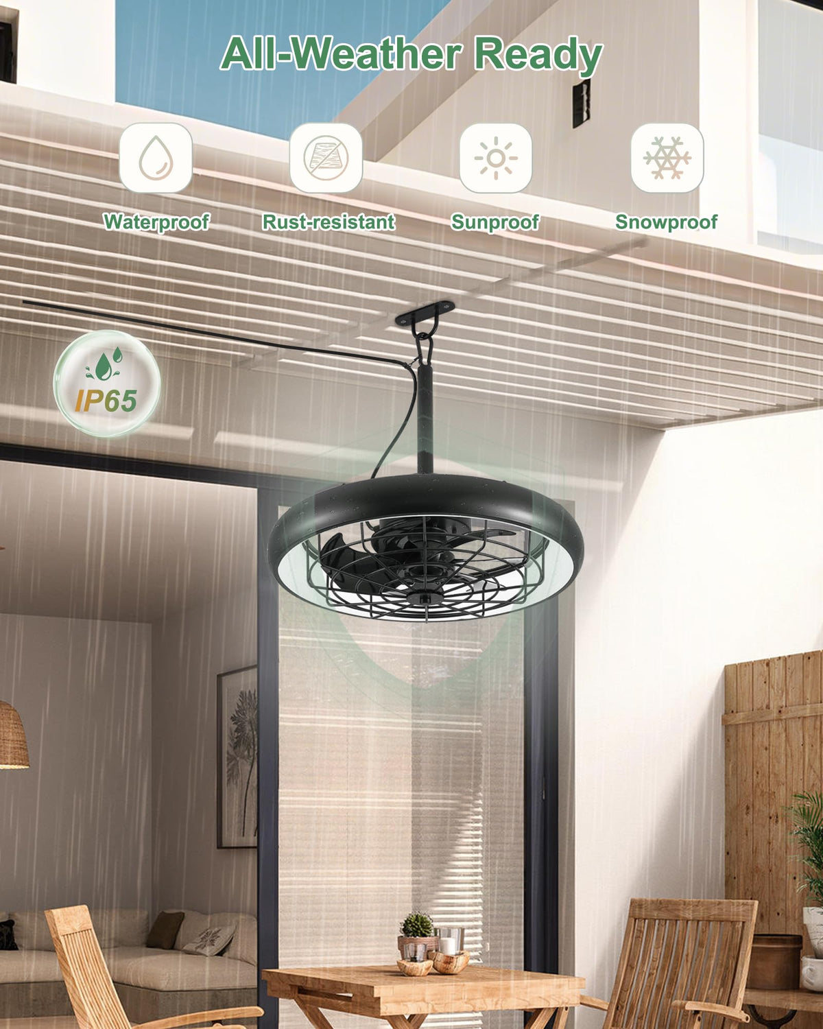 Netin 6-speed operation for adjustable comfort in any season