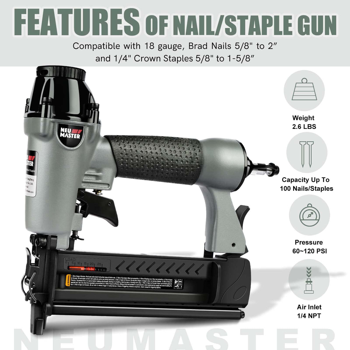 NEU MASTER 1/4 inch crown staples ideal for trim and upholstery tasks.