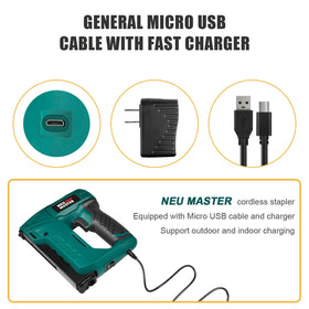 NEU MASTER charger and micro USB cable for on the go power