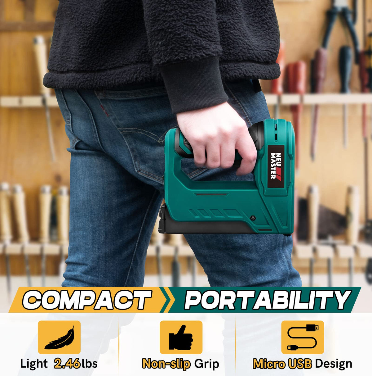 NEU MASTER heavy duty shell and anti slip grip in hand
