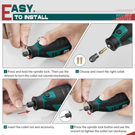 Ergonomic grip on NEU MASTER tool for comfortable long sessions
