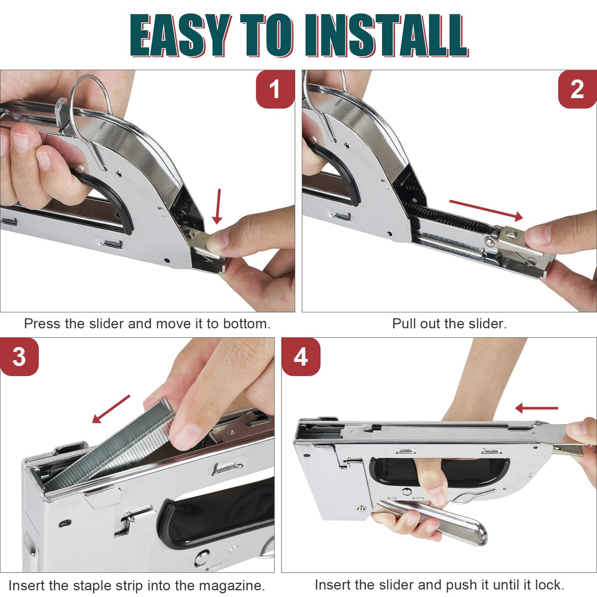 NEU MASTER in use on furniture for secure fabric and wood fixes.