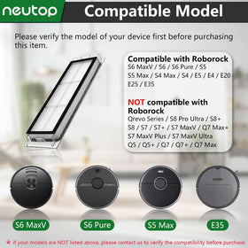 neutop 8-pack replacement filter for Roborock S6 MaxV packaging, ready for easy swaps