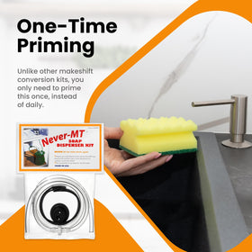 Never-MT keeps you from running out of soap between refills.