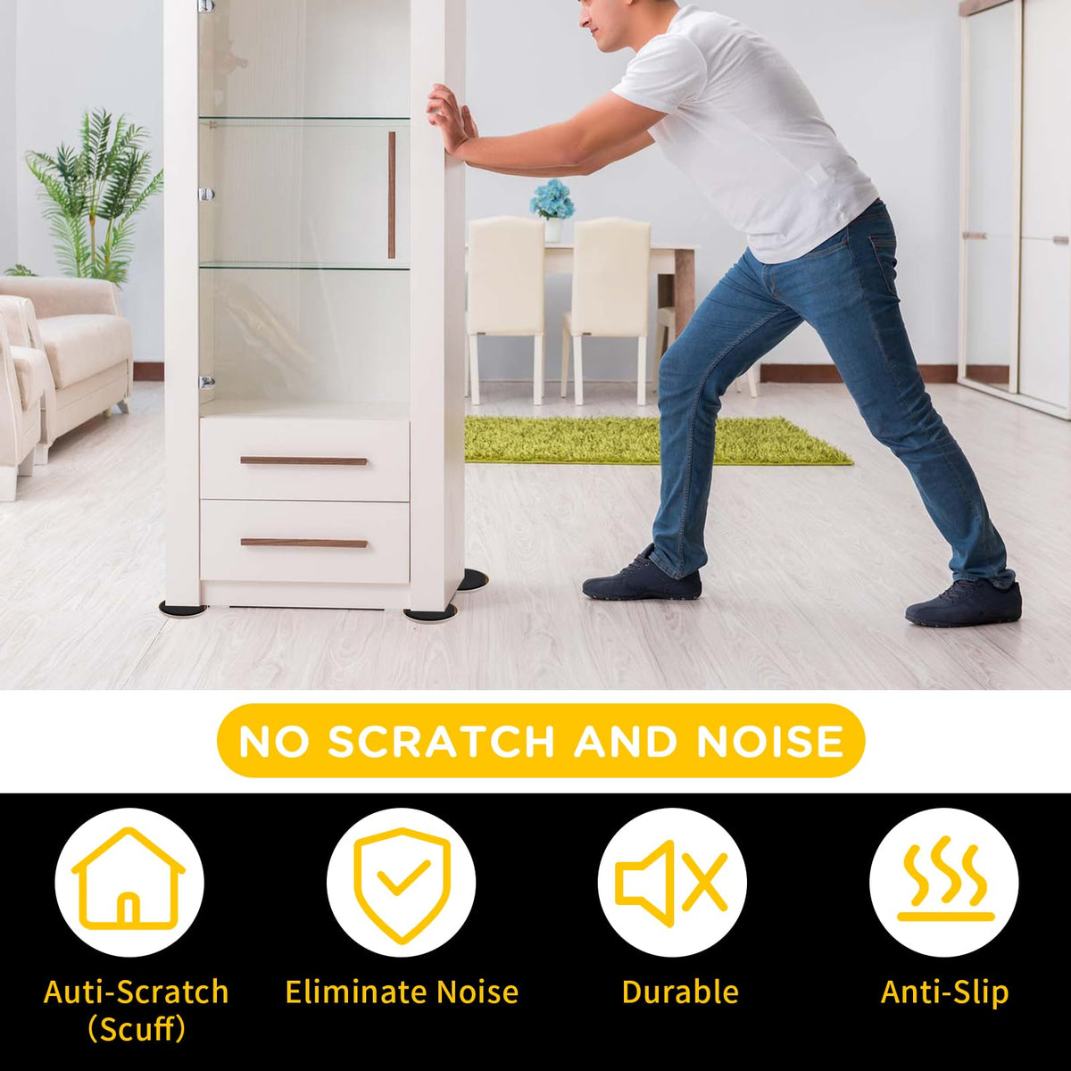 new space protect carpet surface from dents and scuffs when repositioning heavy items