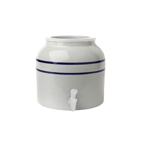 New Wave Enviro porcelain water dispenser pour shows easy, controlled flow for family hydration.