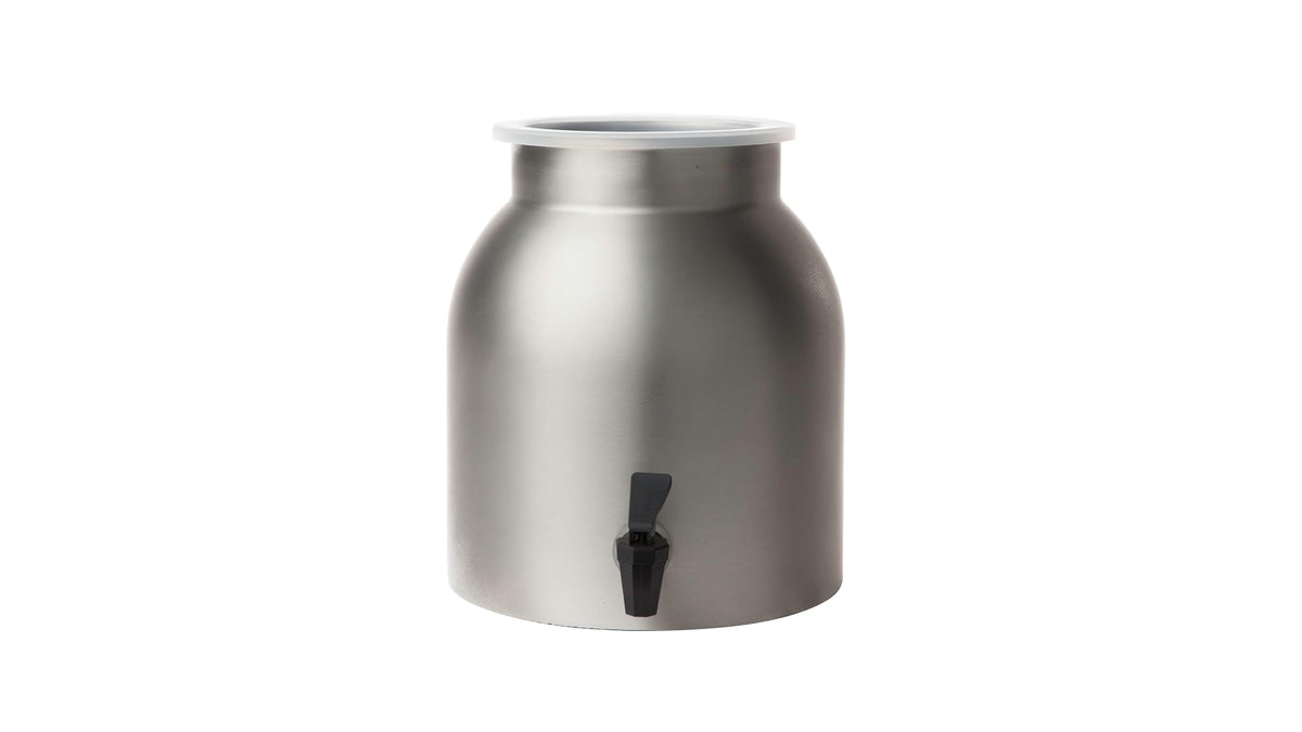 New Wave Enviro stainless steel water dispenser angled pour for easy serving.