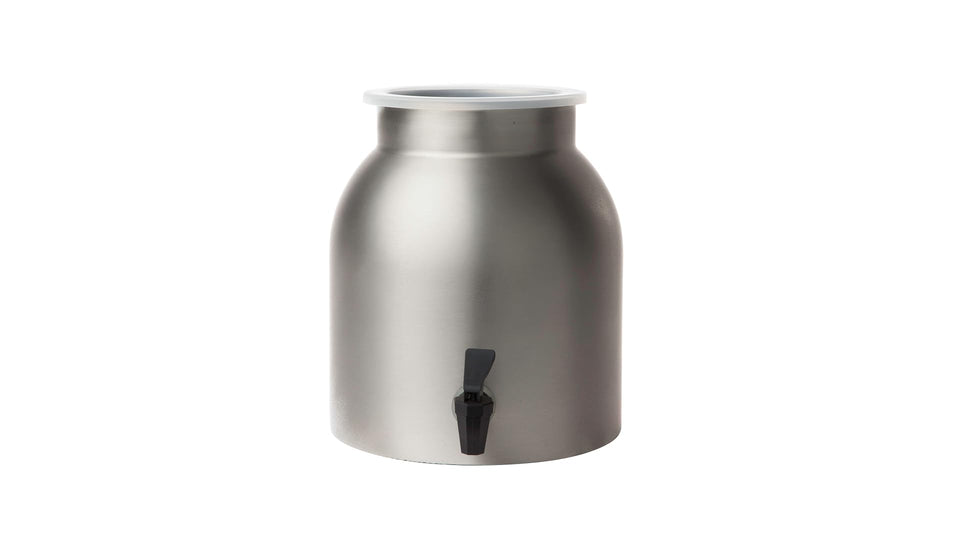 New Wave Enviro stainless steel water dispenser angled pour for easy serving.
