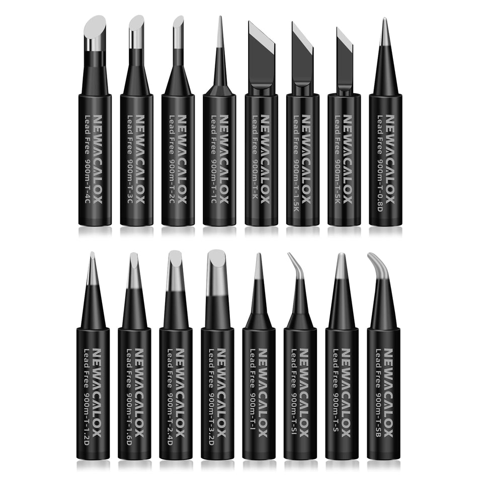 NEWACALOX 900M tips set in plastic box for easy storage and quick access.