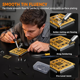 NEWACALOX round tip 6mm bottom enables smooth, precise round soldering.