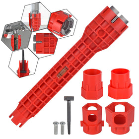 NEWANOVI 14in1 wrench with open slot for easy faucet installation