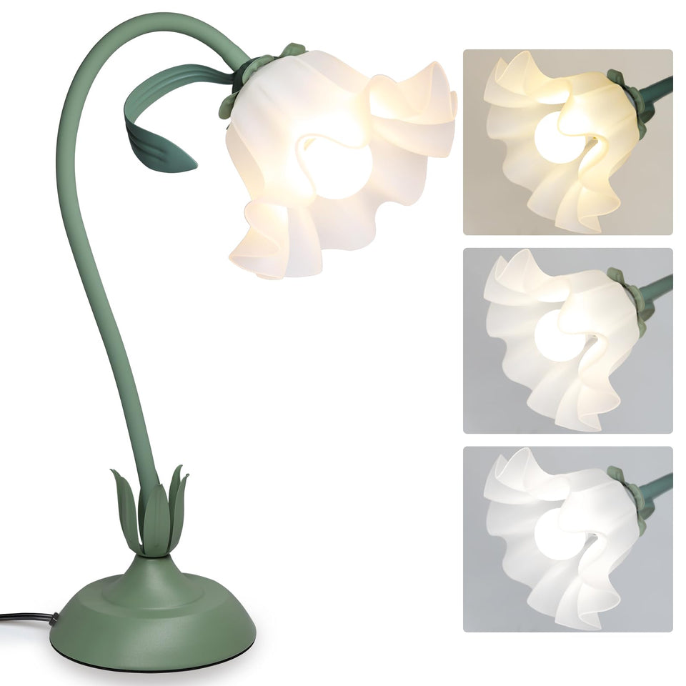 NewAoNaSen Flower Table Lamp base provides stable support for nightstands.