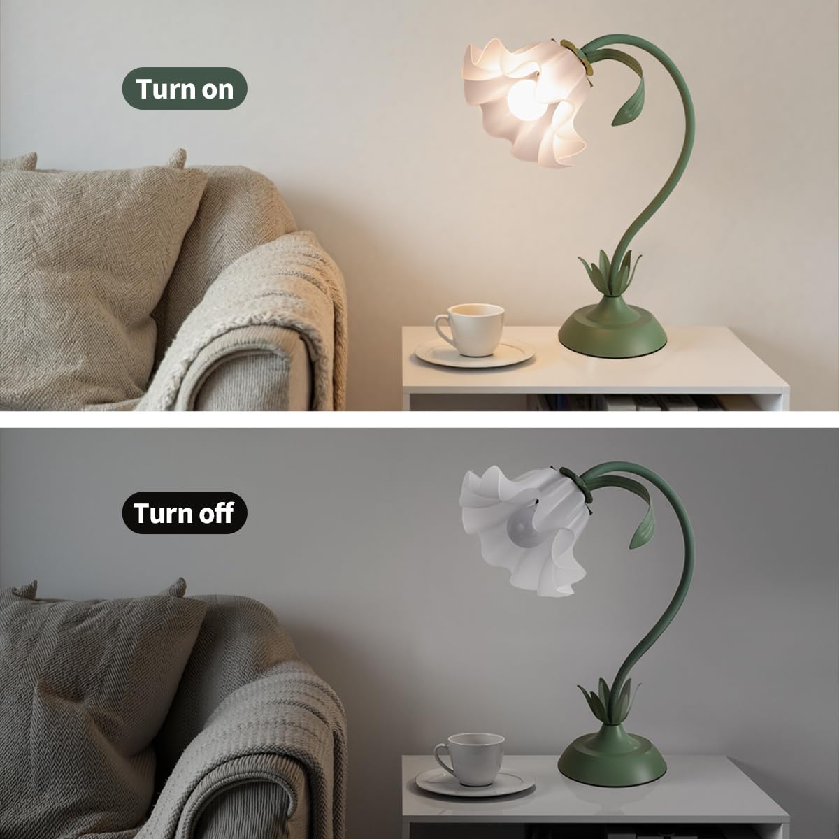 NewAoNaSen Flower Table Lamp dorm room friendly mood lighting for study.