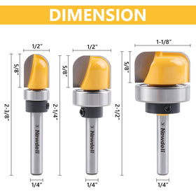 Newdeli half-inch diameter round nose bit for juice groove shaping