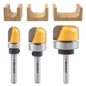 Newdeli bowl-tray router bit set with 1/4 inch shank for precise edge detailing