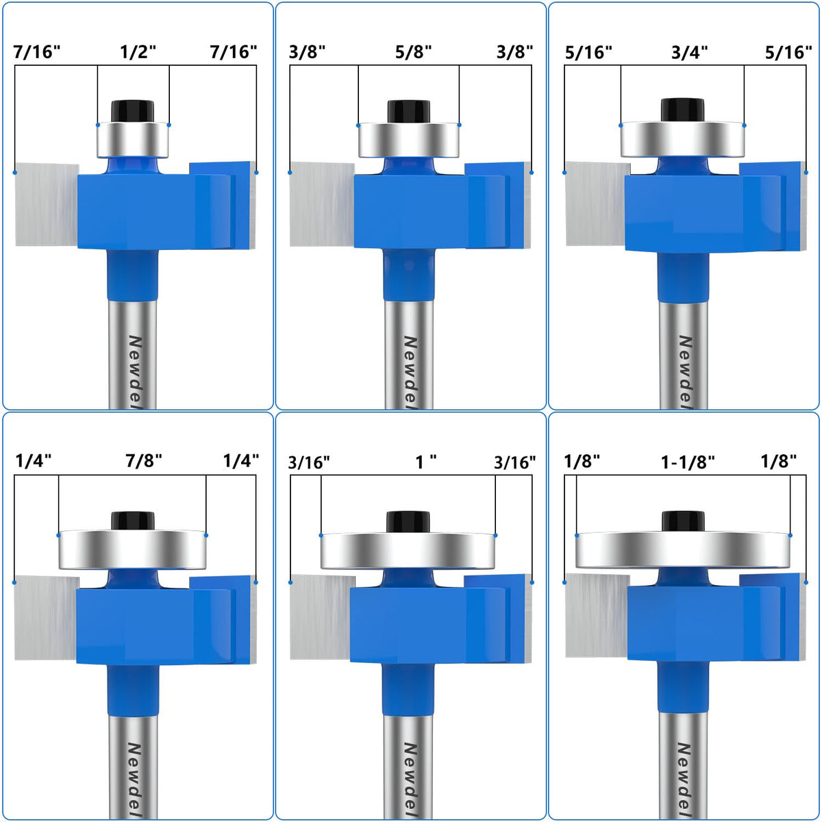 Newdeli teflon coated bits resist wood resin buildup during long jobs.