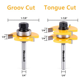 Newdeli 3-teeth-t-shape bit delivers clean edge routing with reduced tear-out.