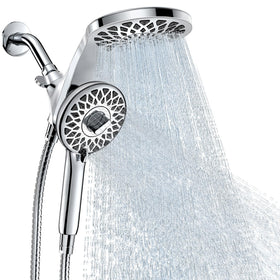 Newfinde dual shower head with magnetic dock for effortless docking.